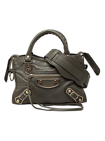 Balenciaga Balenciaga Classic Metal Edge Mini City Handbag Shoulder Bag 2WAY 390160 Gray Leather Women's BALENCIAGA (view 1)