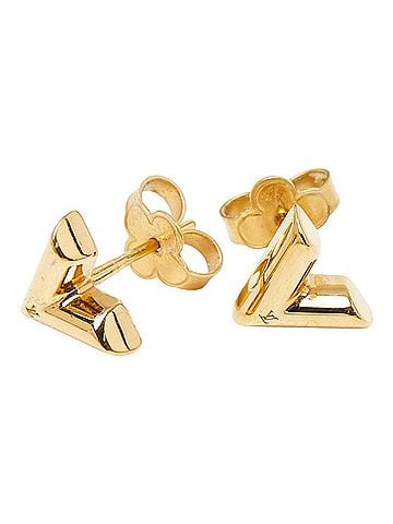 Louis Vuitton Louis Vuitton Essential V Earrings M68153 Gold Plated Women's LOUIS VUITTON (view 2)