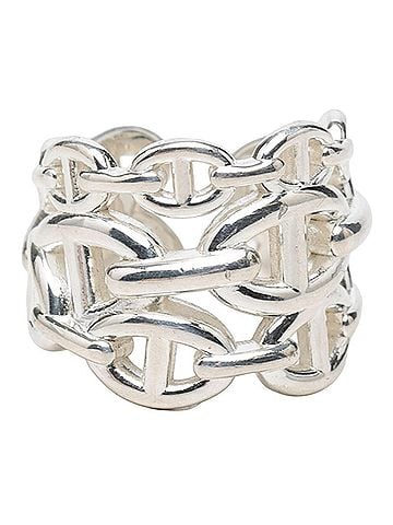 Hermès Hermes Chaine d'Ancre Enchainée GM Ring, Size #55, SV925 Silver, Women's. (view 1)