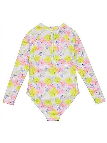 Snapper Rock Girls Aloha Vacay Long Sleeve Surf Suit Without Frills 10 Mo in Pink (view 2)