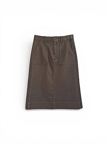 G1 Women's Jane Midi Skirt in Washed Black (view 1)