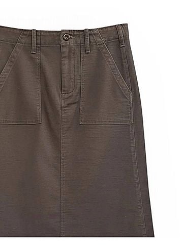 G1 Women's Jane Midi Skirt in Washed Black (view 2)