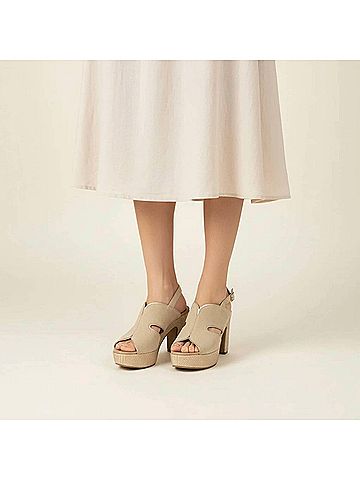 Cordani Women's Toni Lamina Platform Sandal in Visone-Platino (view 2)