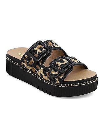 Mia Women's Jimenna Sandal in Cheetah Black (view 2)