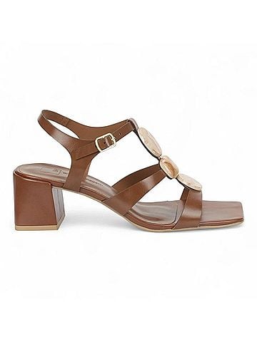 Bruno Menegatti Women's Mabel T Strap Sandal in Brown (view 1)