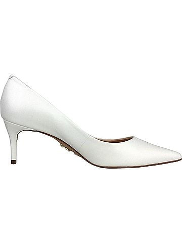 Carrano Women's Valentina Pointed Toe Leather Pump Heel in White (view 1)