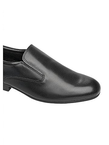 Venettini Boys Chase23 Leather Slip On Shoe in Black (view 2)