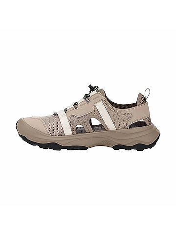 Teva Women's Outflow Closed-Toe Sandal in Feather Grey/Desert Taupe (view 2)
