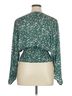 WAYF 100% Polyester Green Wayf 3/4 Sleeve Blouse Size L - photo 2