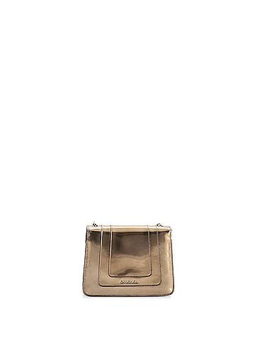 Bvlgari Serpenti Forever Square Shoulder Bag Metallic Leather Small (view 2)