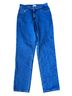 L.L.Bean 100% Cotton Solid Plaid Blue Jeans Size 8 - photo 1