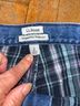 L.L.Bean 100% Cotton Solid Plaid Blue Jeans Size 8 - photo 3