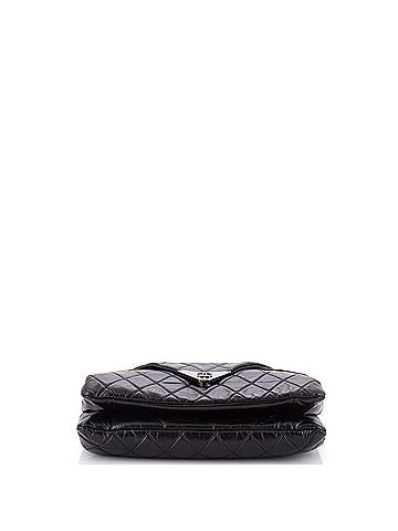 Chanel Padded Envelope Flap Bag Quilted Aged Calfskin (view 2)