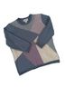 Alfred Dunner Color Block Blue Purple White Pullover Sweater Size M - photo 1