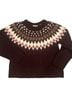 Veronica Beard Fair Isle Burgundy Pink Brown White Pullover Sweater Size XL - photo 1