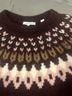 Veronica Beard Fair Isle Burgundy Pink Brown White Pullover Sweater Size XL - photo 4