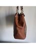 Coach 100% Leather Print Brown Leather Shoulder Bag One size - photo 6