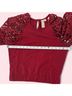 Dolan Burgundy Short Sleeve Blouse Size XS - photo 4