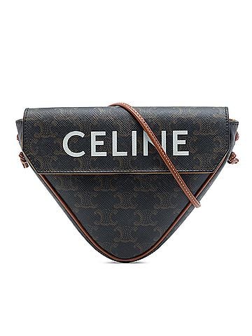Céline Triomphe Coated Canvas Logo Triangle Crossbody (view 1)