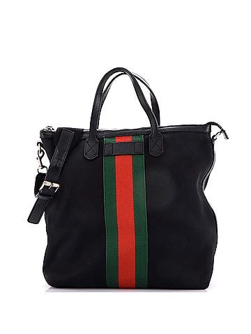 Gucci Web Zip Tote Techno Canvas Medium (view 1)