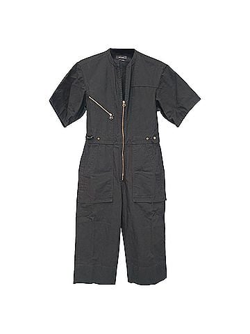 Isabel Marant Isabel Marant Talma Zip-Up Jumpsuit in Black Cotton (view 1)