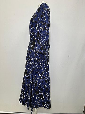 MARNI Marni Printed Fit-and-Flare Midi Dress in Blue Cotton (view 2)