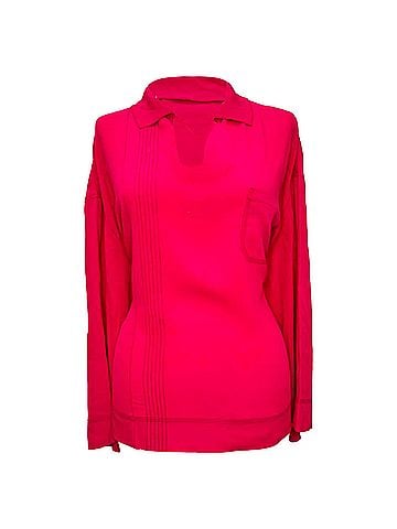 MARNI Marni Long Sleeve Blouse in Pink Silk (view 1)
