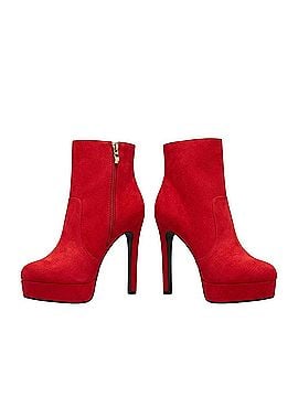 Shoedazzle 2021 NIB Red Platform Heel Booties | Y2K Baddie Indie Sleaze Cherry Girl Streetwear Pinup Mob Wife Ankle Boots (view 1)