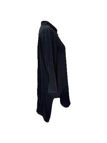 Khaite Khaite Button-Down Shirt in Navy Blue Acetate (view 2)