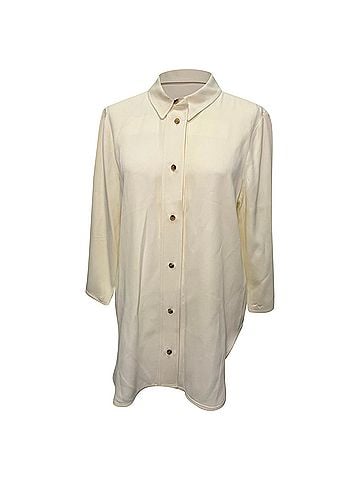 Khaite Khaite Button-Down Shirt in Cream Acetate (view 1)
