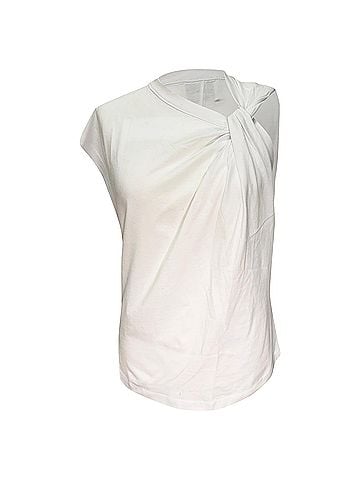 Isabel Marant Isabel Marant Nayda Twisted T-Shirt in White Cotton (view 1)