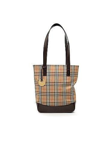 Burberry Haymarket Check Canvas Tote (view 1)