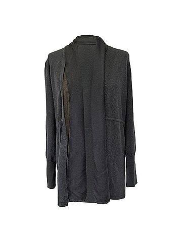 Loro Piana Loro Piana Knitted Open Cardigan in Grey Cashmere (view 1)