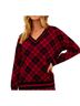 Victoria's Secret Plaid Red Black Pullover Sweater Size XS - photo 1