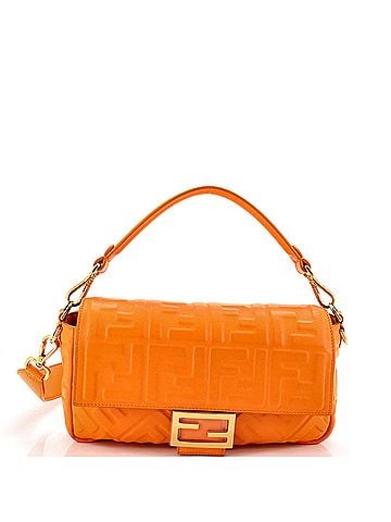 Fendi Baguette NM Bag Zucca Embossed Leather Medium (view 1)