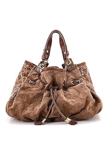 Louis Vuitton Irene Handbag Monogram Embossed Suede and Patent (view 1)