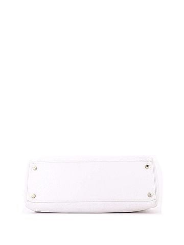 Hermès Kelly Handbag White Clemence with Gold Hardware 35 (view 2)