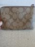 Coach 100% Leather Print Brown Makeup Bag One size - photo 7