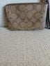Coach 100% Leather Print Brown Makeup Bag One size - photo 5
