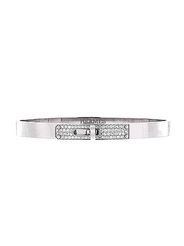 Hermès Kelly Bracelet 18K White Gold and Pave Diamonds Small (view 1)