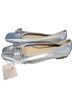 Clemente 100% Leather Silver Flats Size EU 39 - photo 1