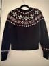 Polo by Ralph Lauren Fair Isle Black White Red Pullover Sweater Size S - photo 6