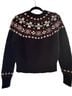 Polo by Ralph Lauren Fair Isle Black White Red Pullover Sweater Size S - photo 2