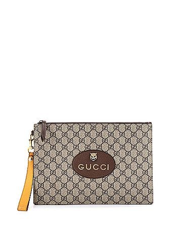 Gucci Neo Vintage Wristlet Pouch GG Coated Canvas (view 1)