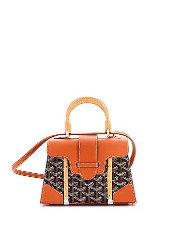 Goyard Structured Saigon Top Handle Bag Coated Canvas with Leather Mini (view 1)