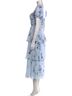 Self-Portrait 100% Polyester 92% Polyamide 8% Elastane Floral Blue Cocktail Dress Size 6 - photo 5