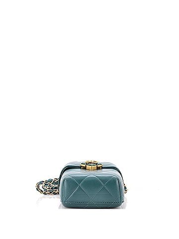 Chanel Diamond Lock CC Phone Holder Crossbody Bag Quilted Lambskin Mini (view 2)