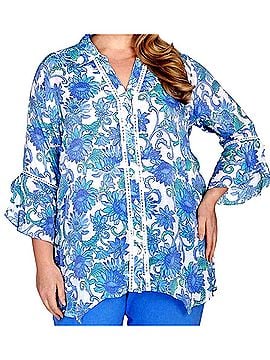 Ruby Rd. 3/4 Sleeve Button-Down Shirt (view 1)
