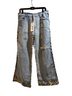 Blue Velvet Leopard Print Blue Brown Jeans Size XL - photo 1