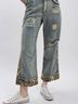 Blue Velvet Leopard Print Blue Brown Jeans Size XL - photo 4